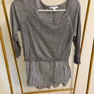 Gray Layered Women's Blouse